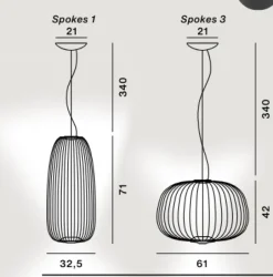 Lampada a sospensione Spokes - Foscarini