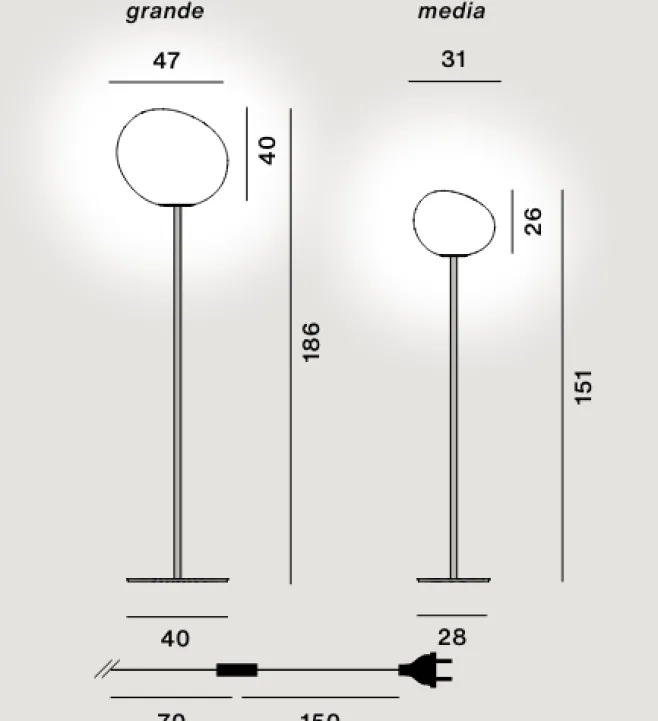 Lampada da terra Gregg - Foscarini