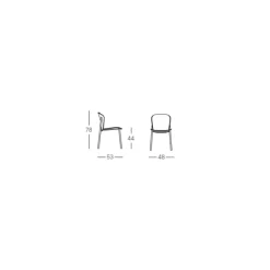 Sedia Finn Metal Wood - Scab Design