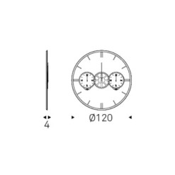 Specchio Orologio Times - Cattelan Italia