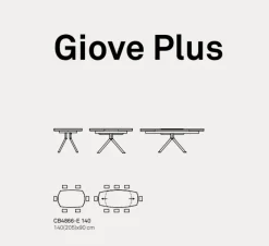 Tavolo Allungabile Giove Plus CB4866-E 140 - Connubia