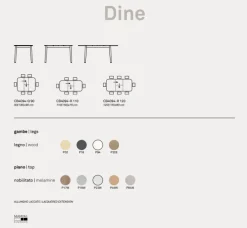 Tavolo quadrato allungabile Dine 90x90 cm - Connubia