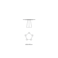 Tavolo Rotondo Dix Outdoor - Connubia